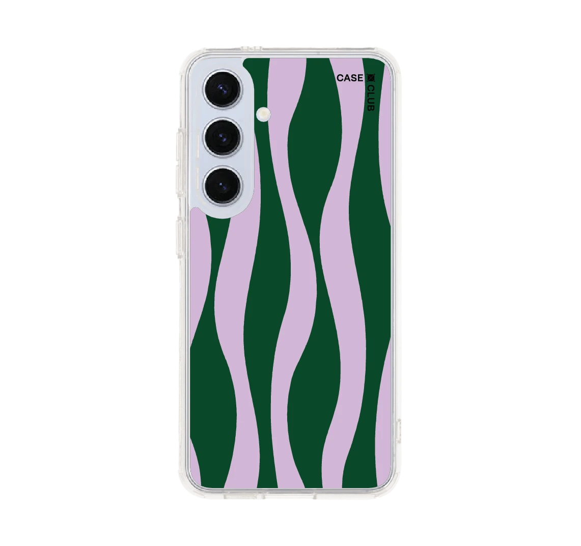 ลายคลื่นสีม่วงและเขียว